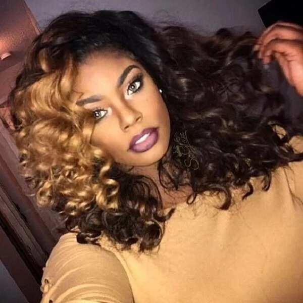 Curly natural hair weave styles