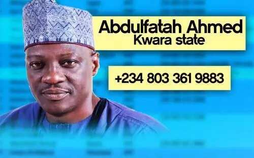 Phone numbers of serving governors in Nigeria published