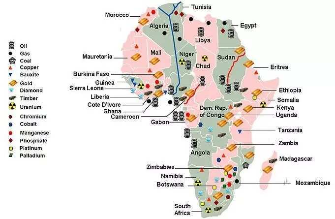 Africa resources map