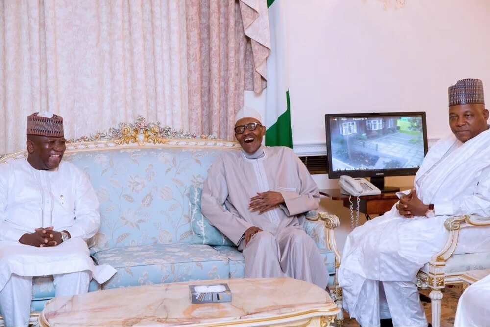 BREAKING: President Buhari receives governors in London (photos)