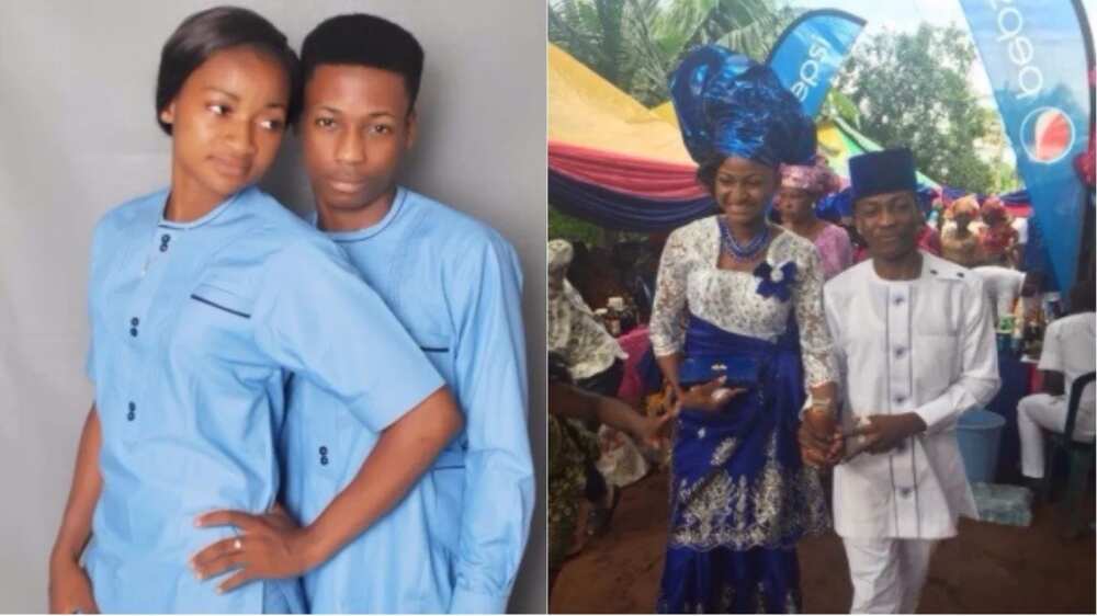 Young couple at their traditional wedding
Source: Facebook, Ifeadigomma Esther