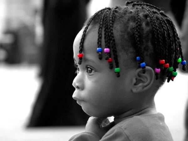 Kids braided hairstyles with beads