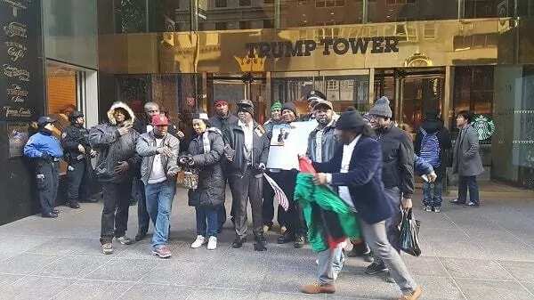 Biafra supporters visit Trump Towers