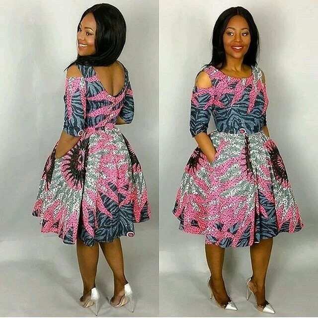 Flowing gowns made with ankara