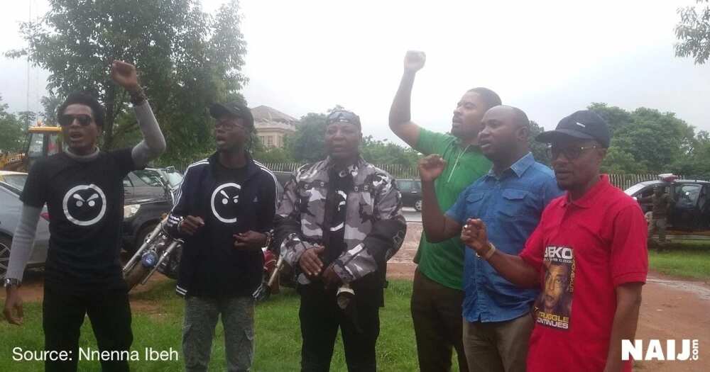 Charly boy leads protest to demand for Buhari's return or resignation
