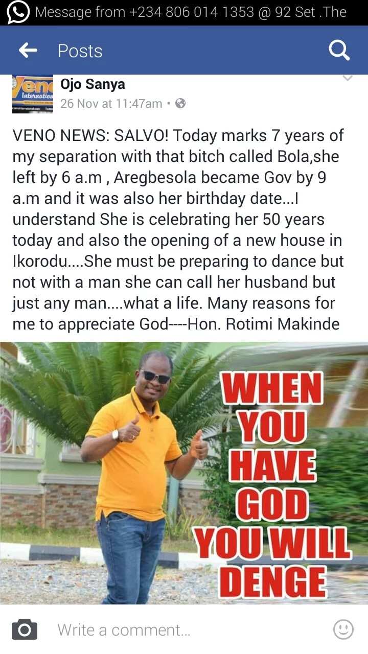 7 years after abandoning wife, Rotimi Makinde mocks her success as she turns 50