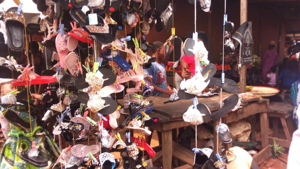 Comfortable ladies slippers and sandals on display at affordable prices. Source: Esther Odili. Comfortable ladies slippers and sandals on display at affordable prices. Source: Esther Odili.