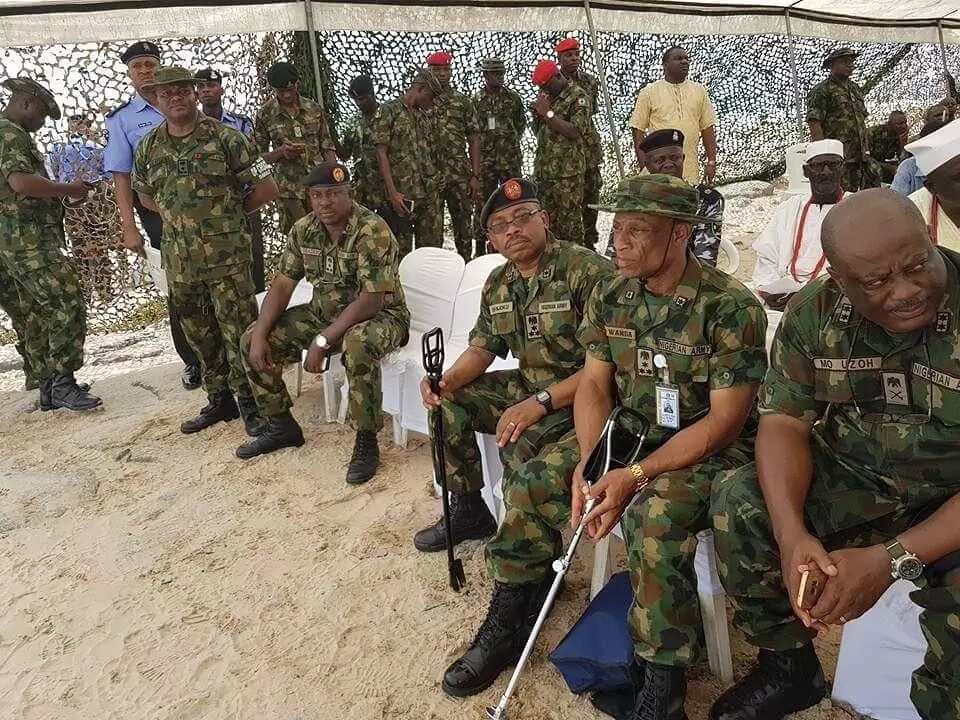 The Nigerian army assembled it’s men in Lagos state to flag off of exercise CROCODILE SMILE II at the Tactical Headquarters of 81 Division at Takwa Bay Island area of the state. Photo credit: Instagram, BuharSallau