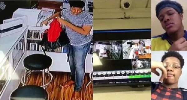 Nigerian Big Boy Caught On CCTV Stealing A N700k Macbook At Abuja Plaza (Photo+Video)