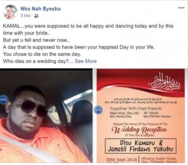 Ghanaian groom dies in an accident on his way to his wedding reception (photos)