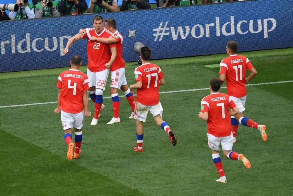 Russia record commanding 5-0 victory over Saudi Arabia