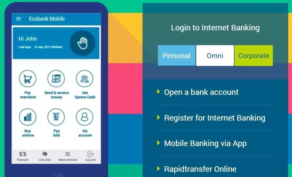 How to check Ecobank account balance online login