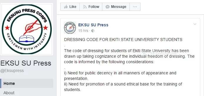 This EKSU code of dressing is so HILARIOUS