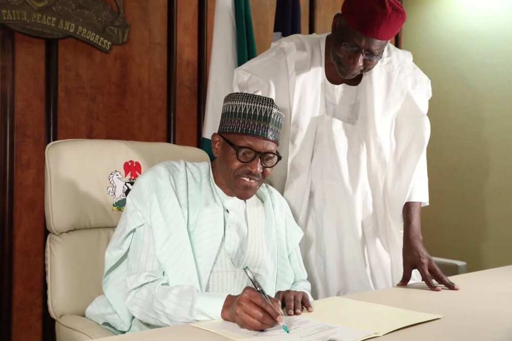 President Buhari writes to notify National Assembly of his immediate resumption into office. Photo credit: Bayo Omoboriowo