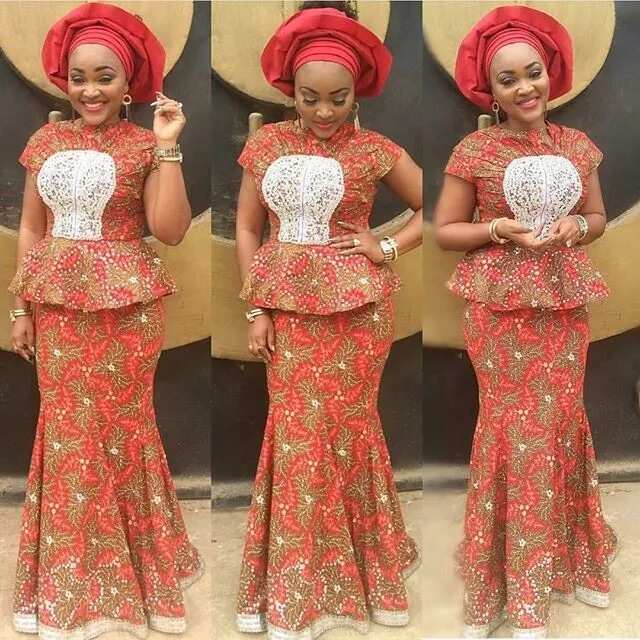 Latest lace gown styles Nigeria