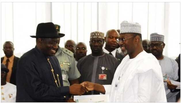 Goodluck Jonathan with Attahiru Jega when the going was good