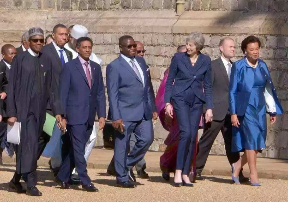 President Buhari at Windsor Castle in London for Commonwealth heads of government meeting