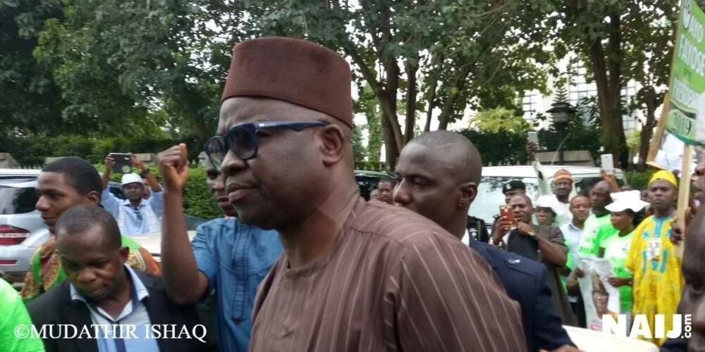 BREAKING: Fireworks as Governor Fayose declares his 2019 presidential ambition in Abuja (photos, video)