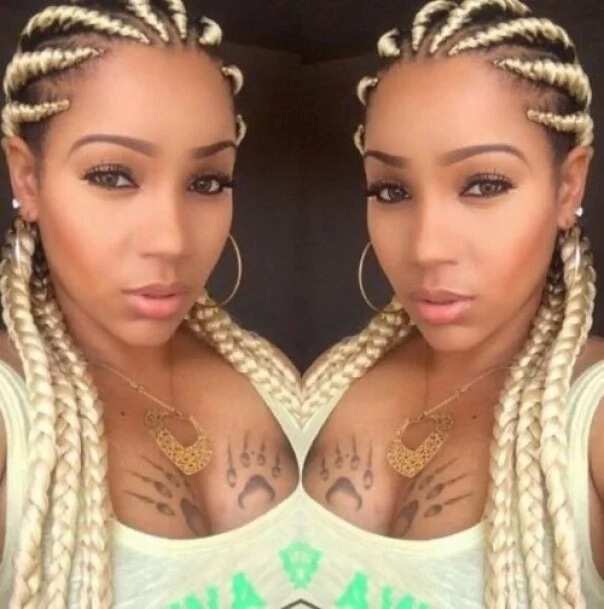 5. Blonde Ghana Braids