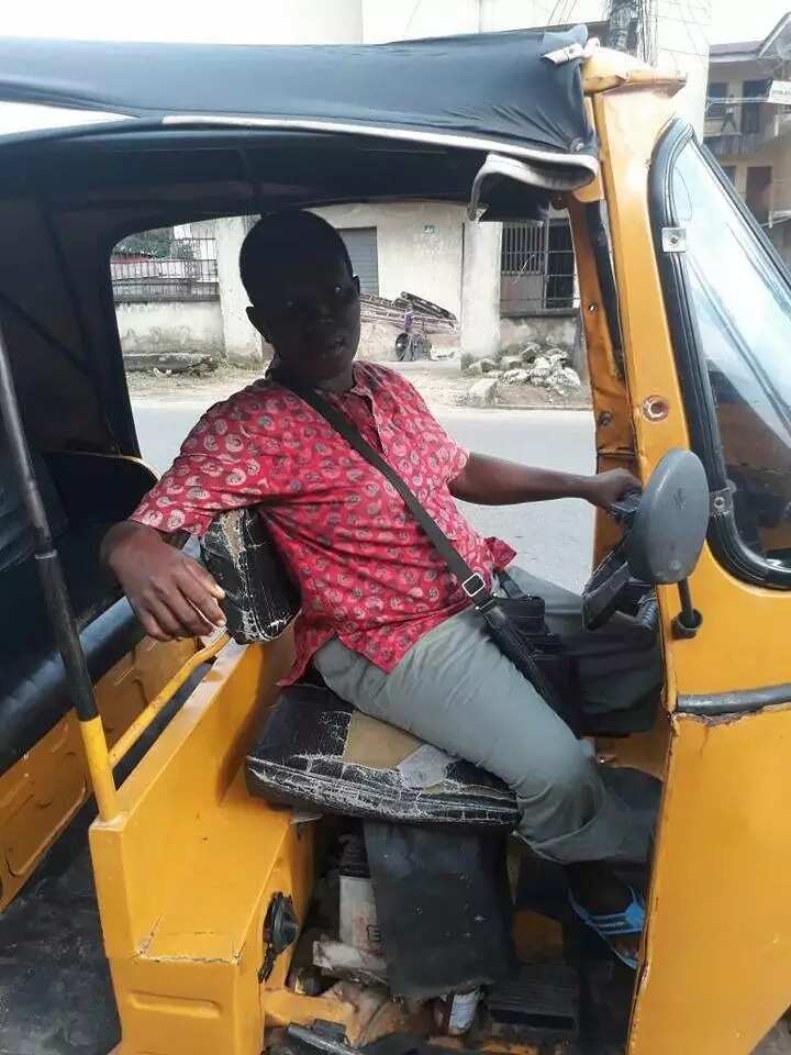 Meet hardworking widow in Abia who takes care of her family by driving Keke (photos)