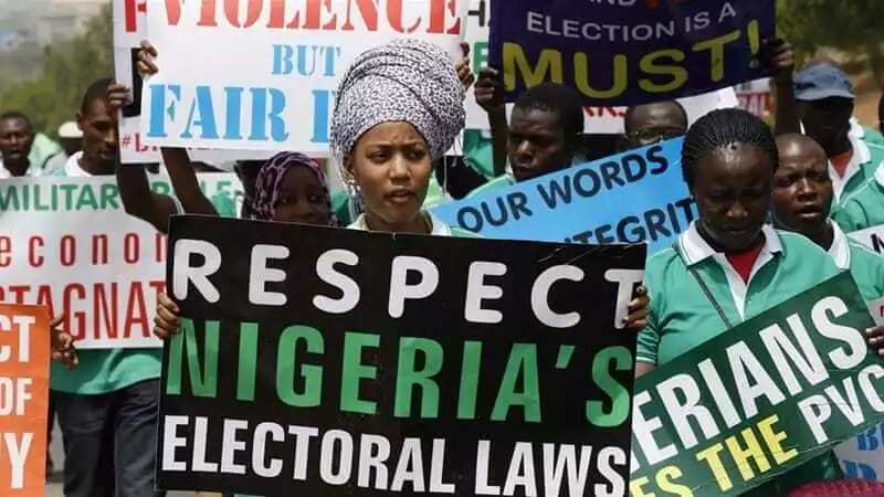 Public demonstration in Nigeria