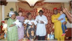 Ex-president Jonathan and his wife visit FFK's triplets (photos)