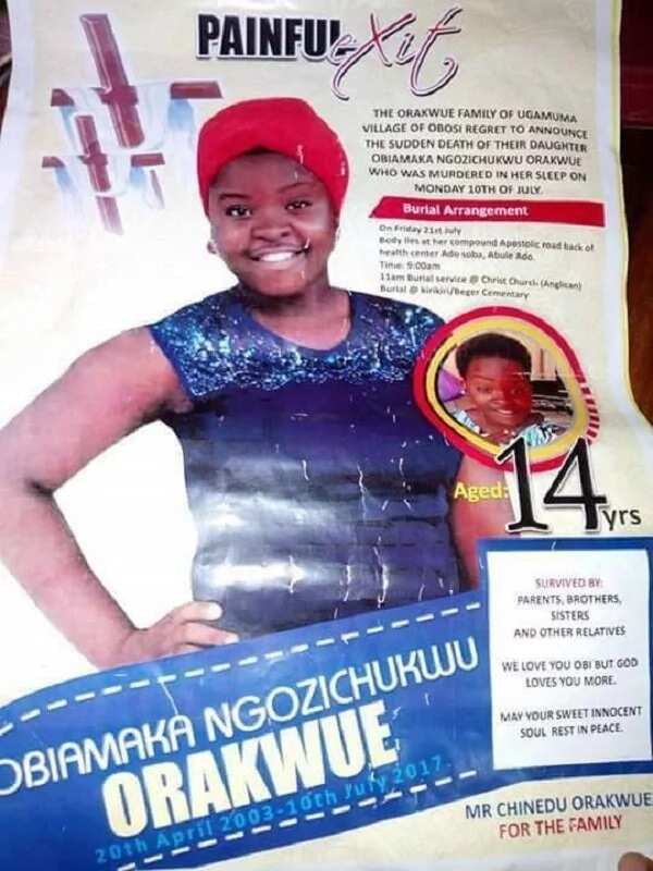 Sad! 14-year-old girl murdered in her parents' house in Lagos