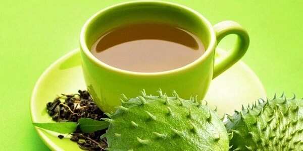 soursop leaves tea and fruits