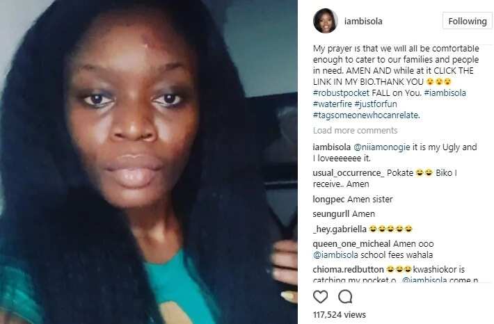 Bisola, ex BBNaija housmate, reacts after being called ugly, says it is her ugliness (photo)