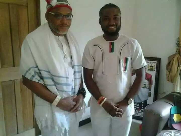 Nnamdi Kanu meets musician arrested by DSS over Biafra (photos)
