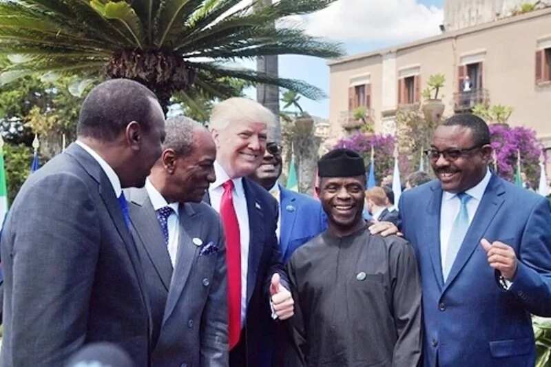US president Donald Trump, others meet Osinbajo at G7 Summit in Italy (photos)