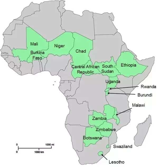 Landlocked countries in Africa
