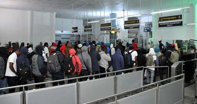 Stranded Nigerian World Cup fans arrive Abuja (Photo)