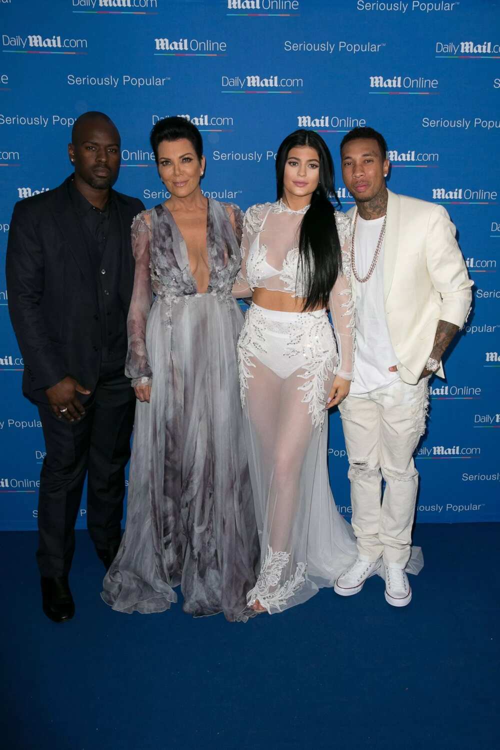 Kylie Jenner and Tyga with Kris and Corey